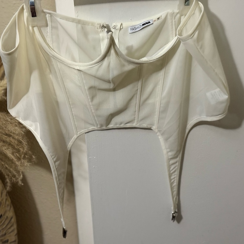Fashion Nova White Corset Top
